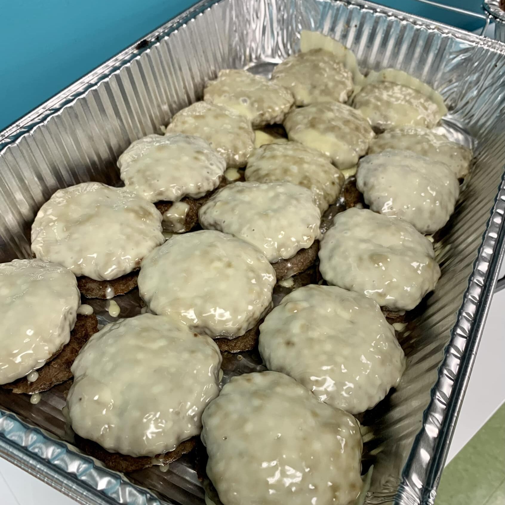 Catering Setup for Burgers