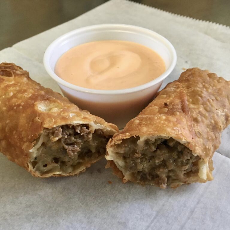 Cheesesteak & Buffalo Chicken Cheesesteak Egg Rolls